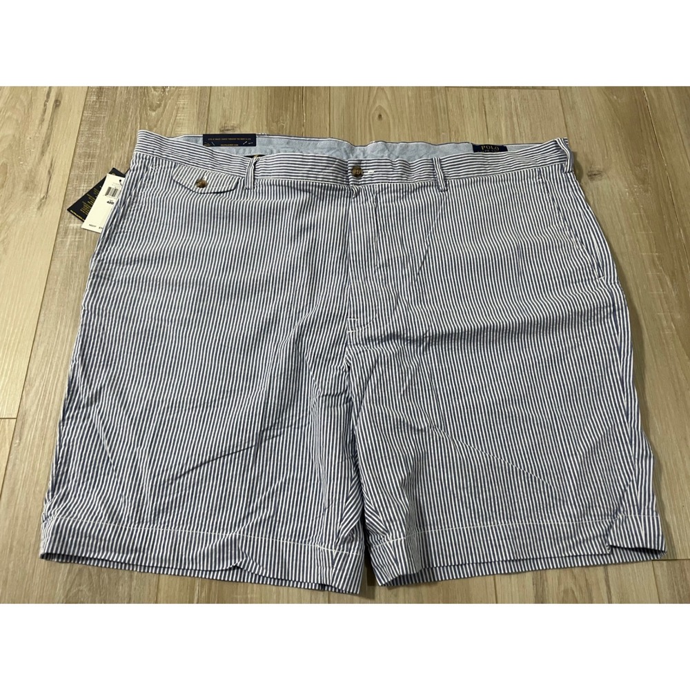 Polo Ralph Lauren Men's Classic Fit Striped Stretch Shorts Size 48B Navy White